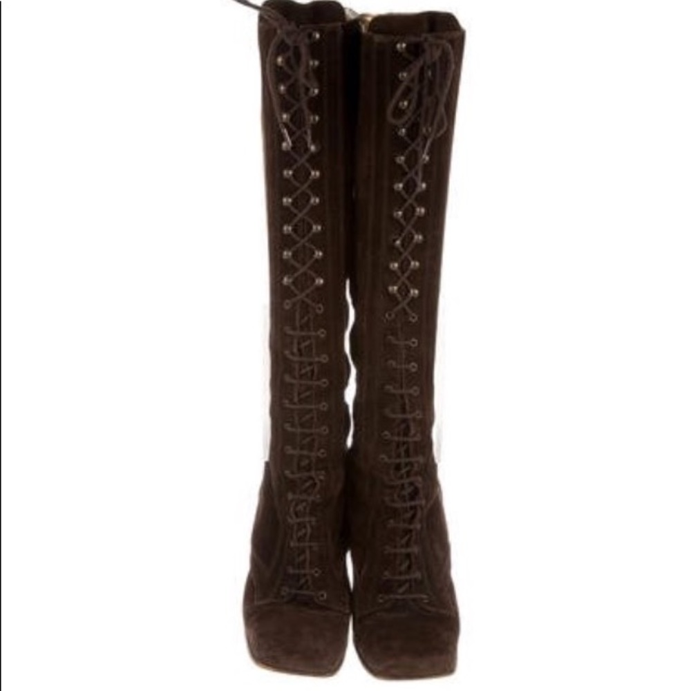 Vintage Dolce & gabbana Suede lace up boots