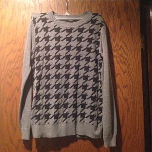 Gray and Black Houndstooth Sweater