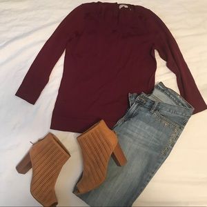 Burgundy Loft Wool Sweater