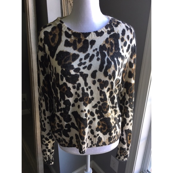 Topshop Sweaters - TopShop angora leopard print sweater