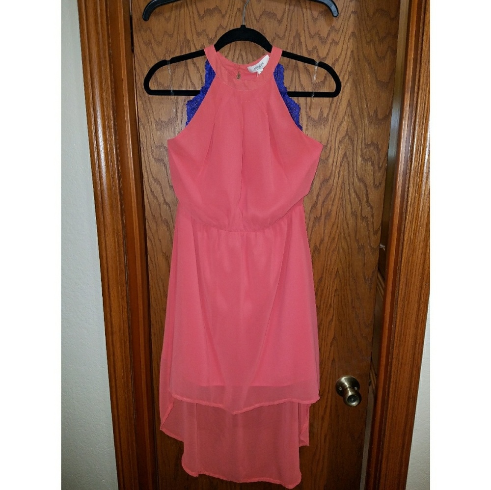 Coral Hi-Lo Dress