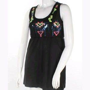 New FASHIONOMICS Tribal Sequin Casual Knit Dress