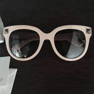 Valentino Cat Eye Rockstud Sunglasses - Nude