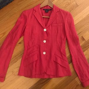 Ralph Lauren pink linen blazer sz 2