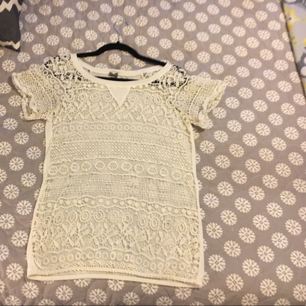 One sided lace shirt