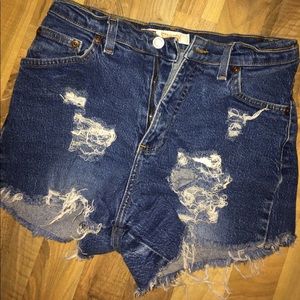 Custom High Waisted Destroyed Denim Shorts