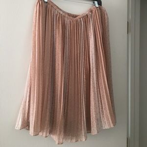 LC Lauren Conrad pleated peach floral skirt XL
