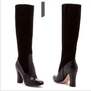 Cole Haan Black Leather and shade boots
