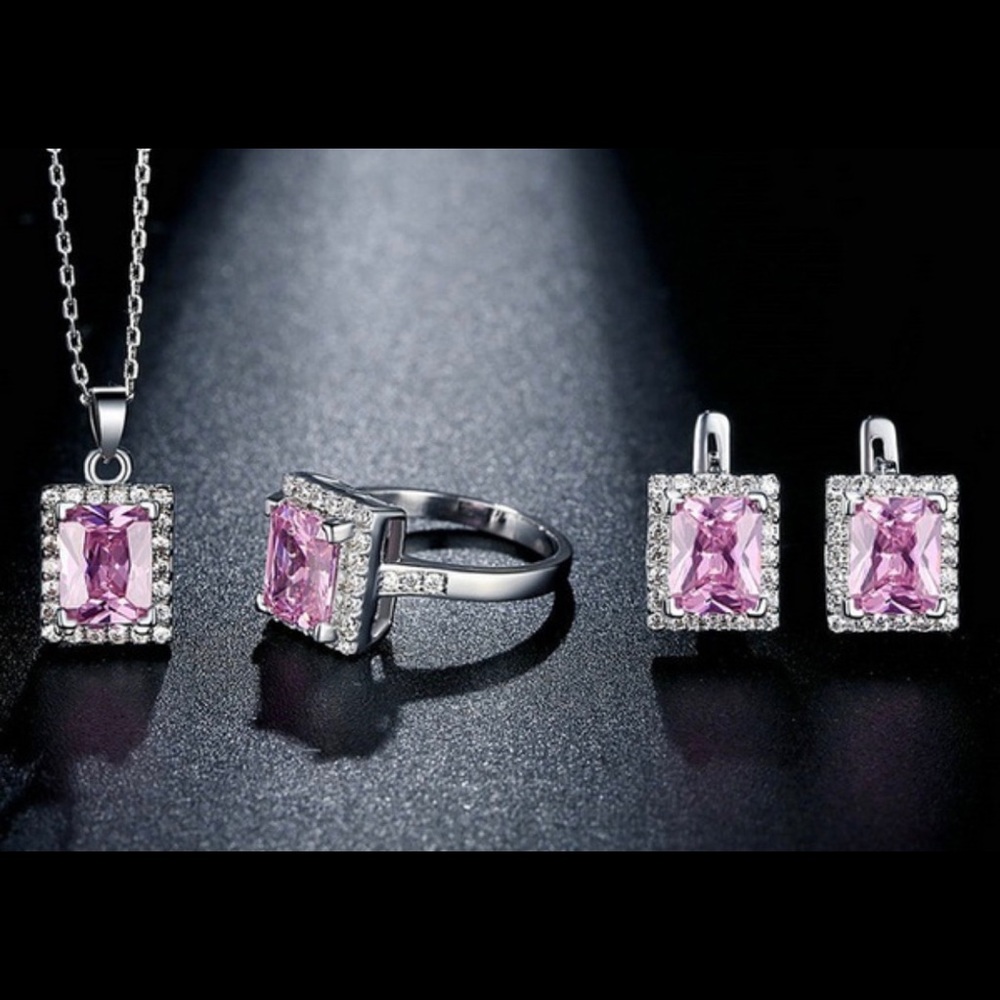 3-Piece Pink Jewelry Set