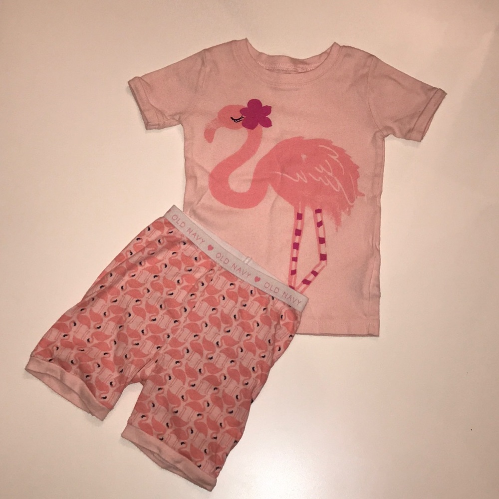 old navy pink flamingo pajamas