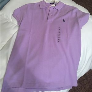 Violet short-sleeves polo