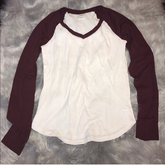 Maroon VS/PINK baseball tee - Picture 1 of 3