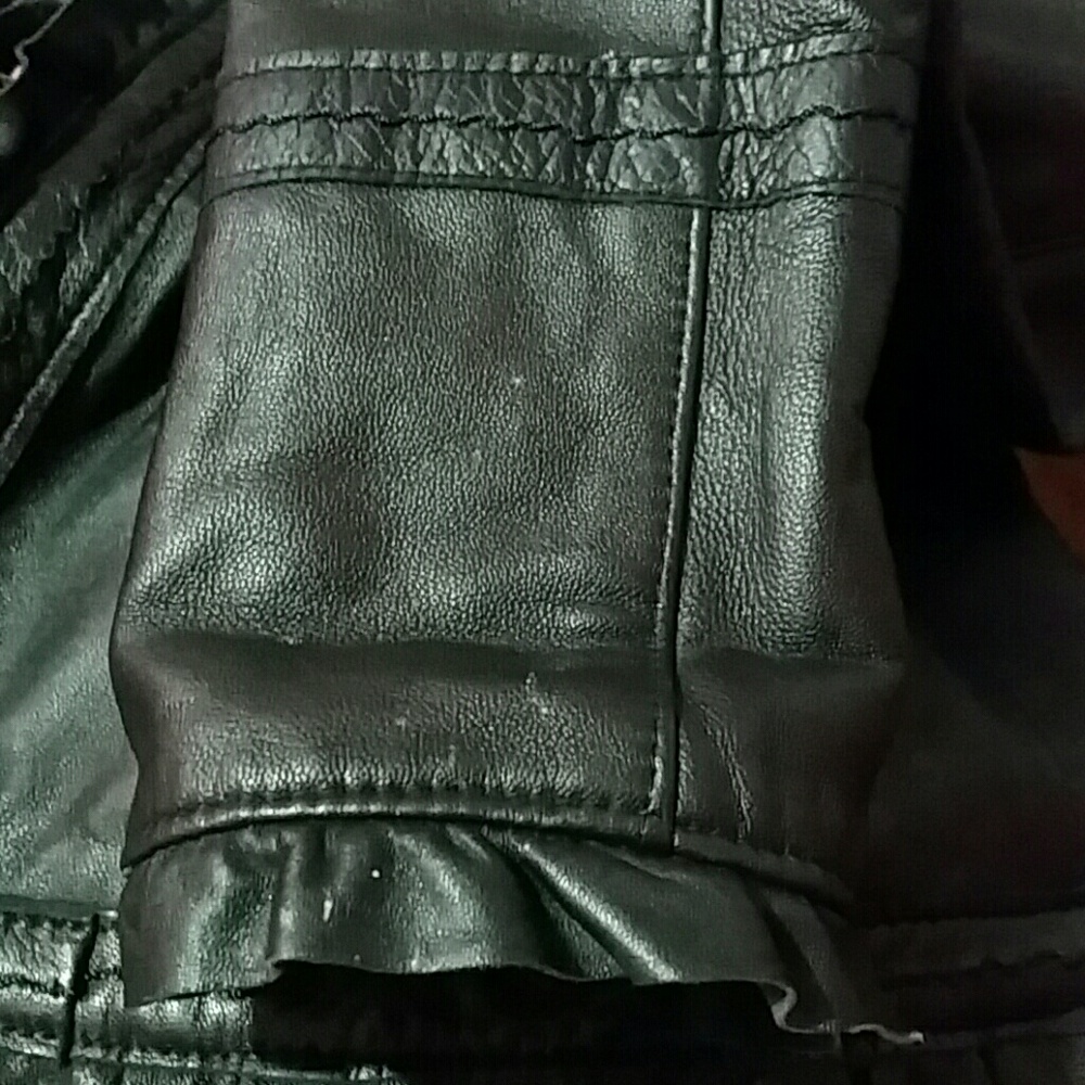 A. Raspini black leather jacket - Picture 5 of 8