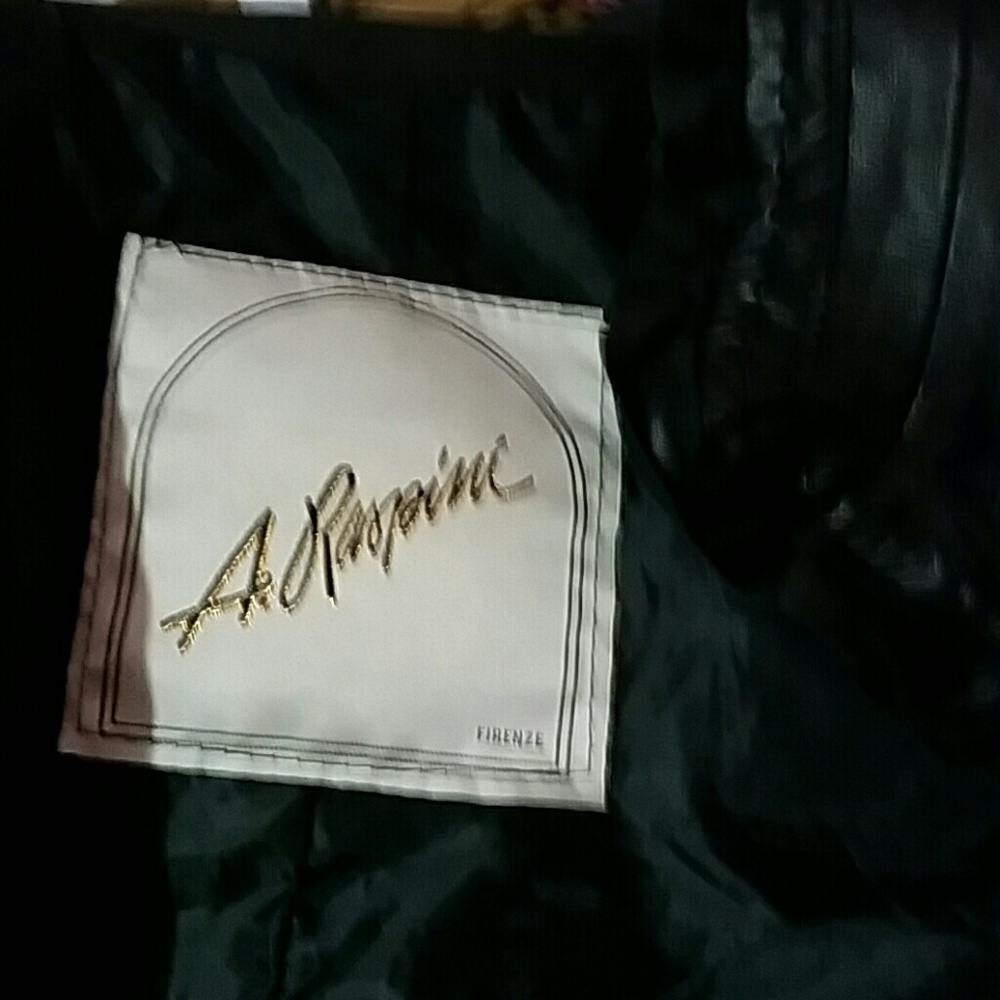 A. Raspini black leather jacket - Picture 6 of 8
