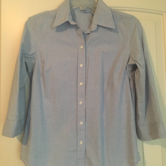 Izod button down shirt with 3/4 sleeves - Picture 2 of 4