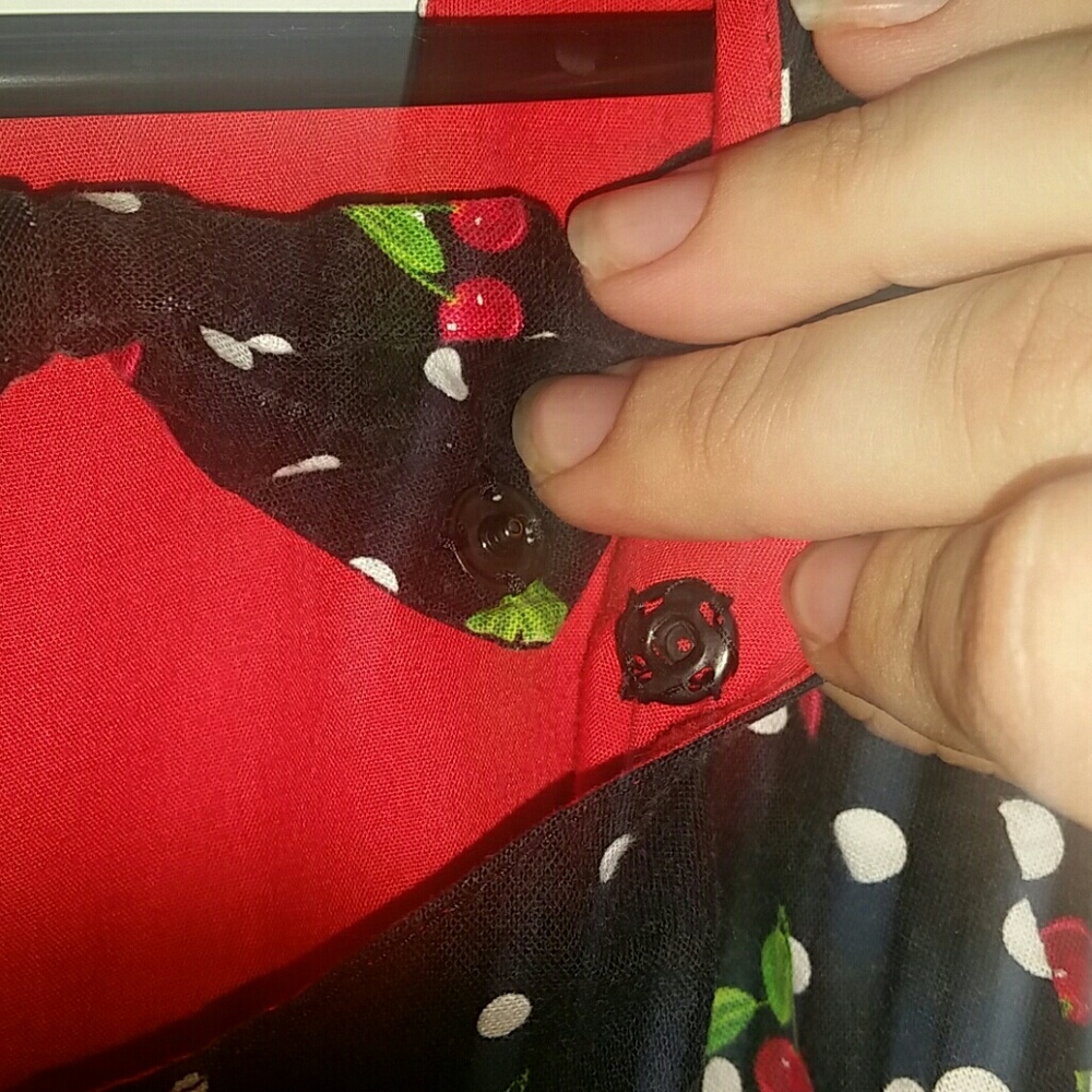 Hand Made Cherry Pattern Dress - Picture 3 of 3