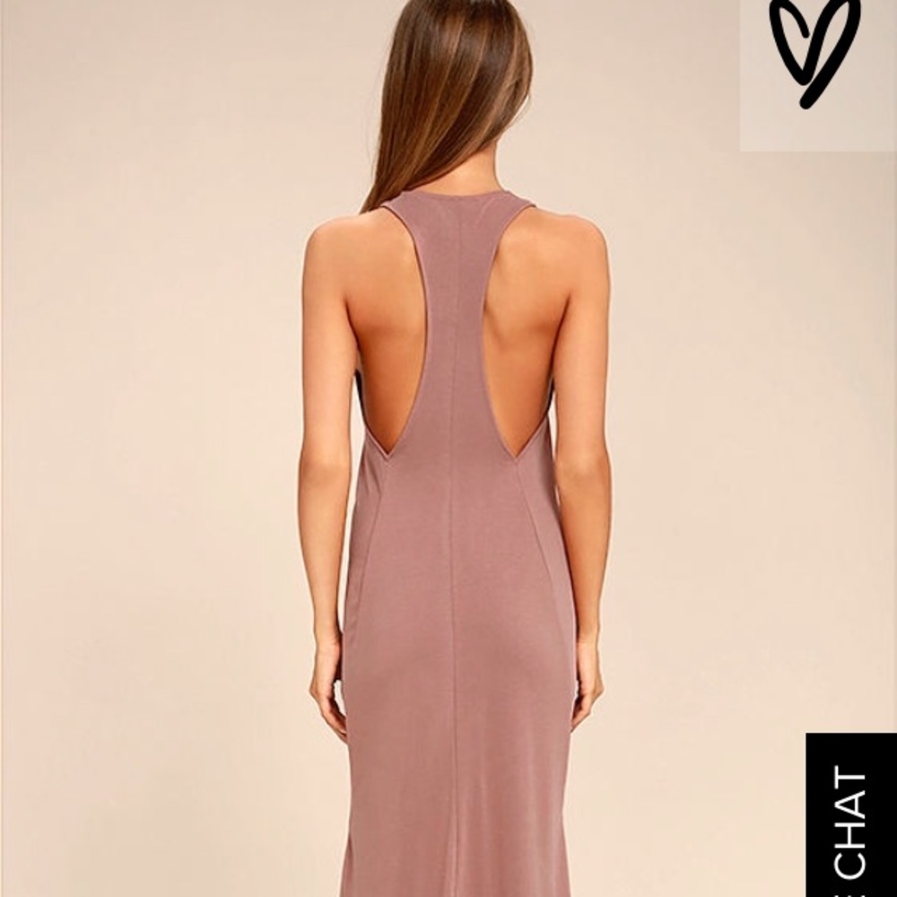 Lulu's Mauve Midi Dress