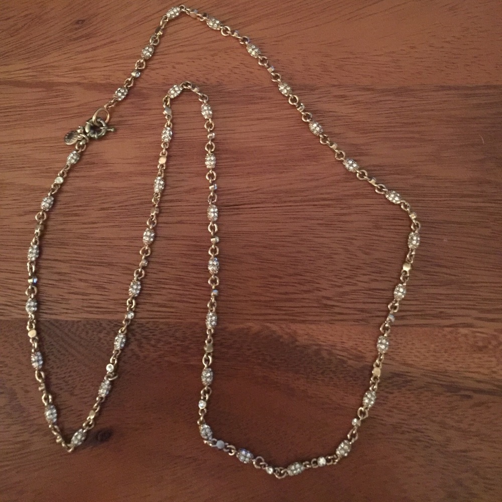 J. Crew Gold & Crystal Necklace