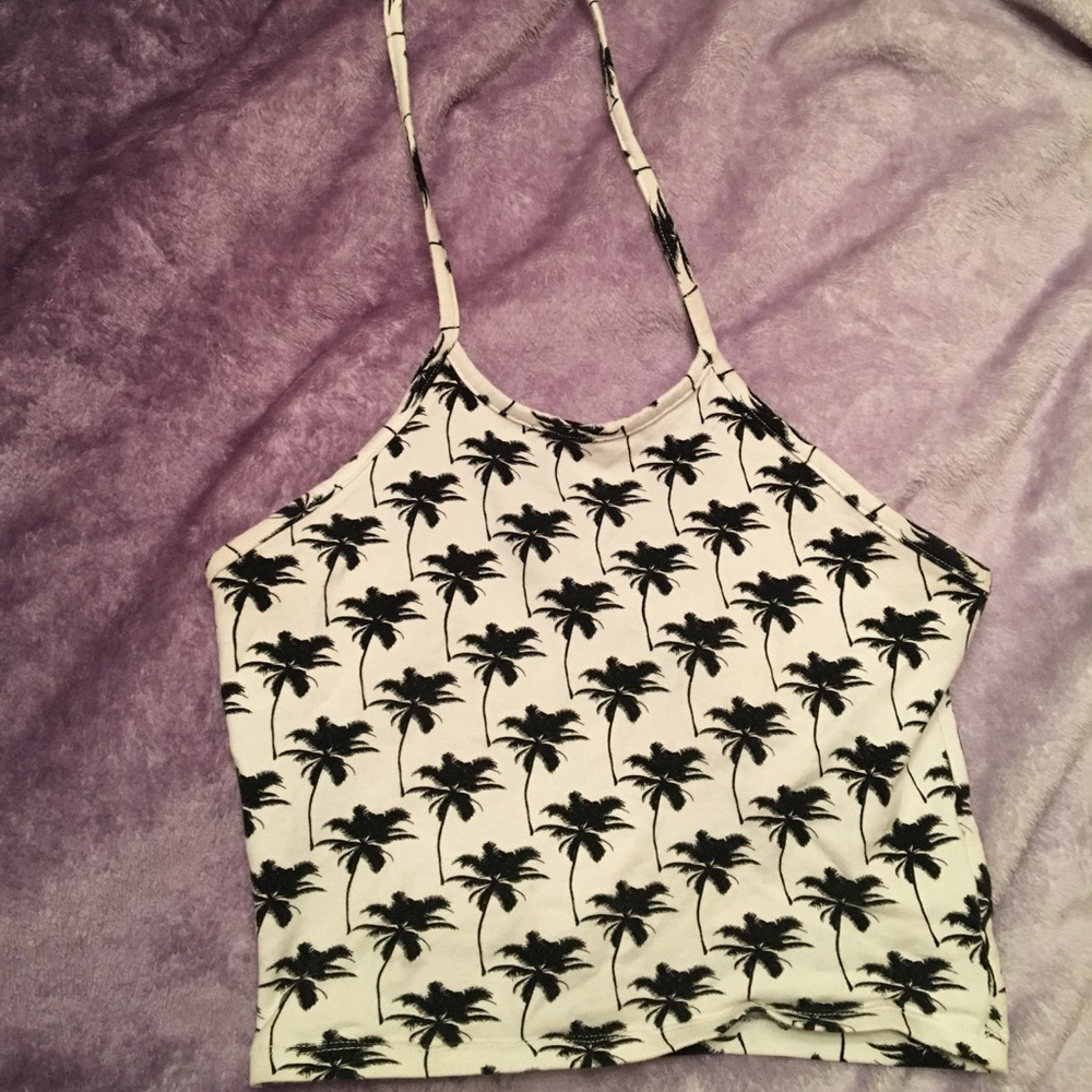 Palm tree crop top