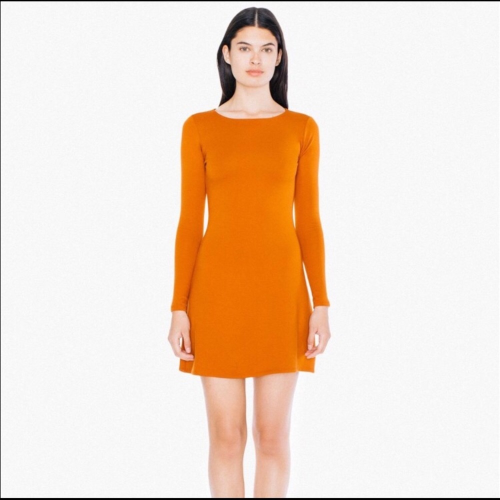 American Apparel Orange Skater Dress