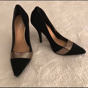 Jessica Simpson Suede Black High Heels/Pumps