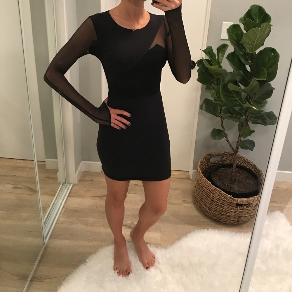 Black Sexy Mesh Dress