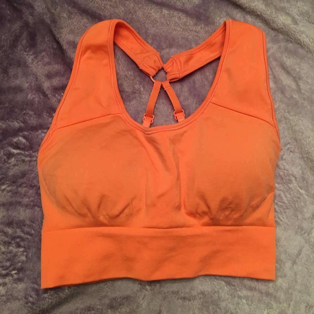 Peach sports bra