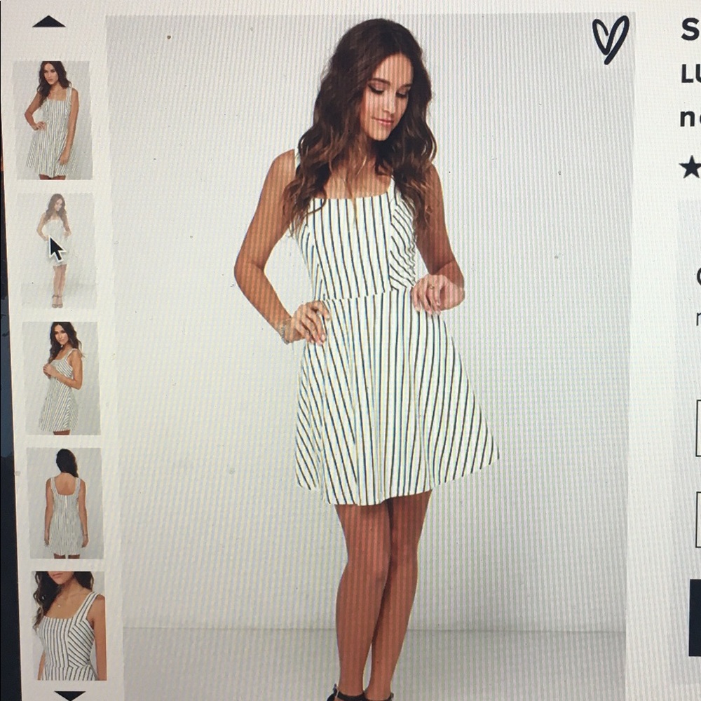 Lulu's black and cream striped dress
