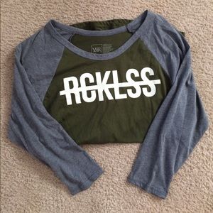 3/4 sleeve Baseball Tee, "Reckless" shirt