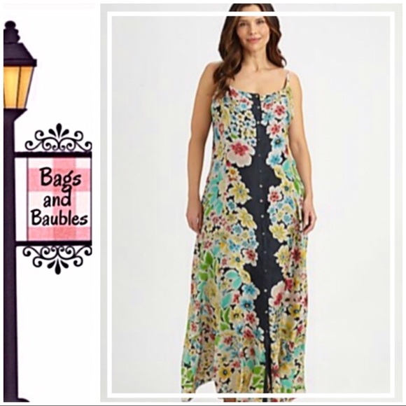 Johnny Was Dresses & Skirts - JOHNNY WAS Silk Button Front Maxi, 1X