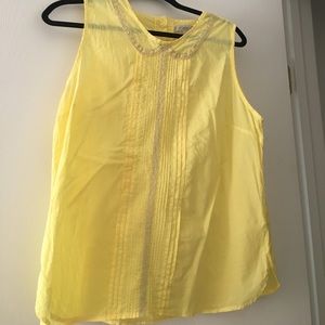 Downeast Basics yellow sleeveless blouse XL