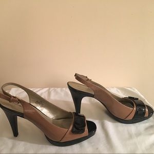 NEW High heel patent leather peep toe pumps