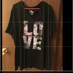 Just my size black shirt "love" 💜💙💕