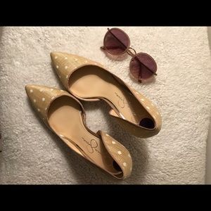 JS fun/work-friendly polka dot heels