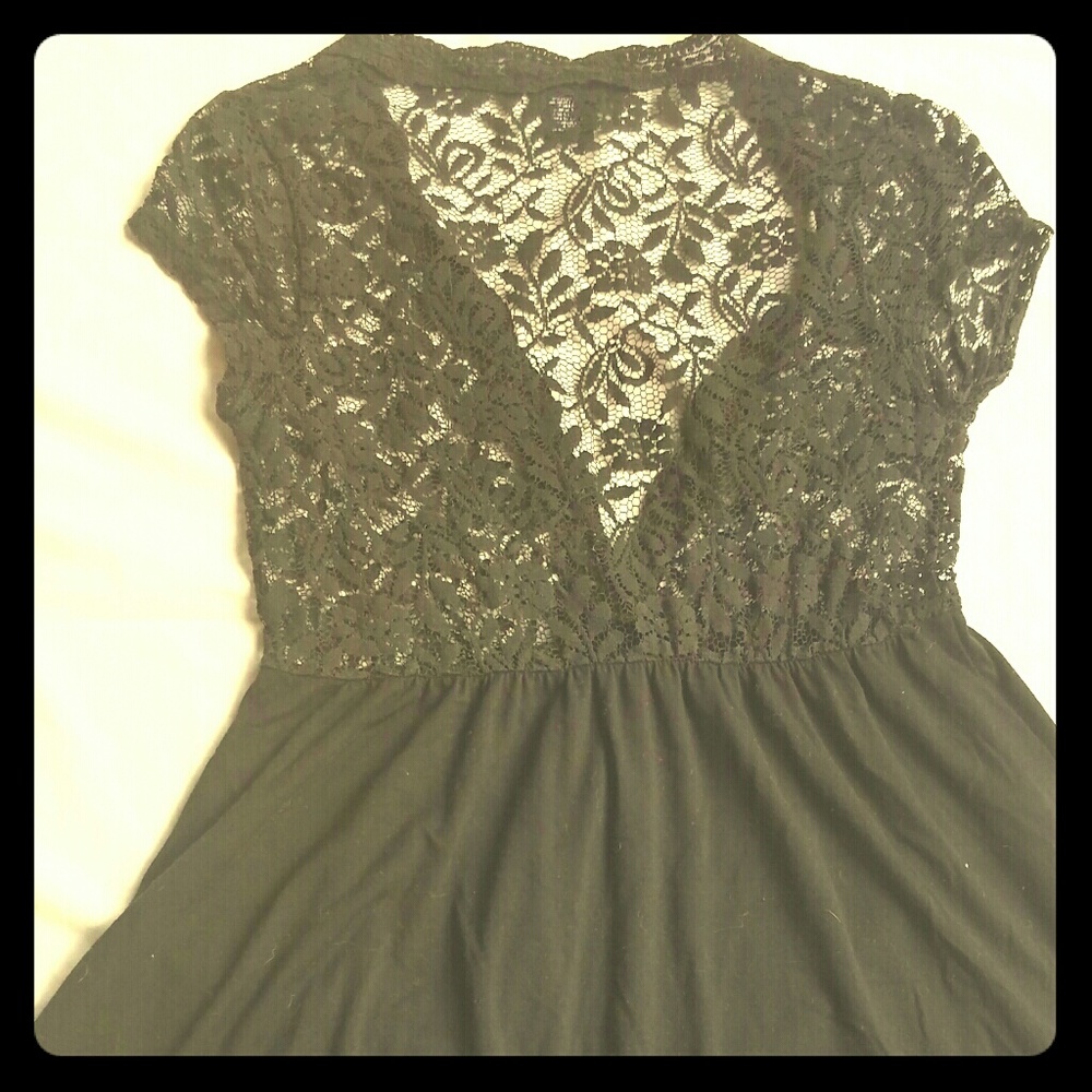 Rue 21 Black Lace Top