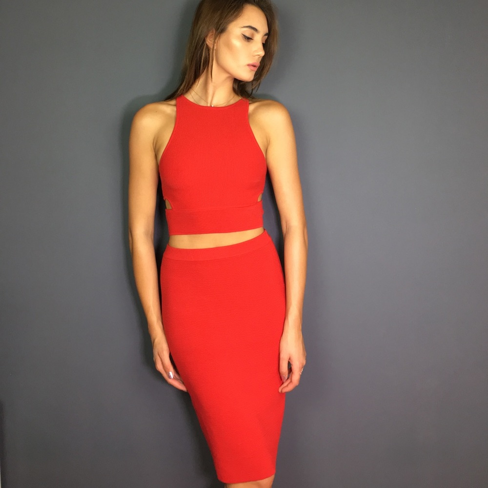 Super cute RED TOP & SKIRT