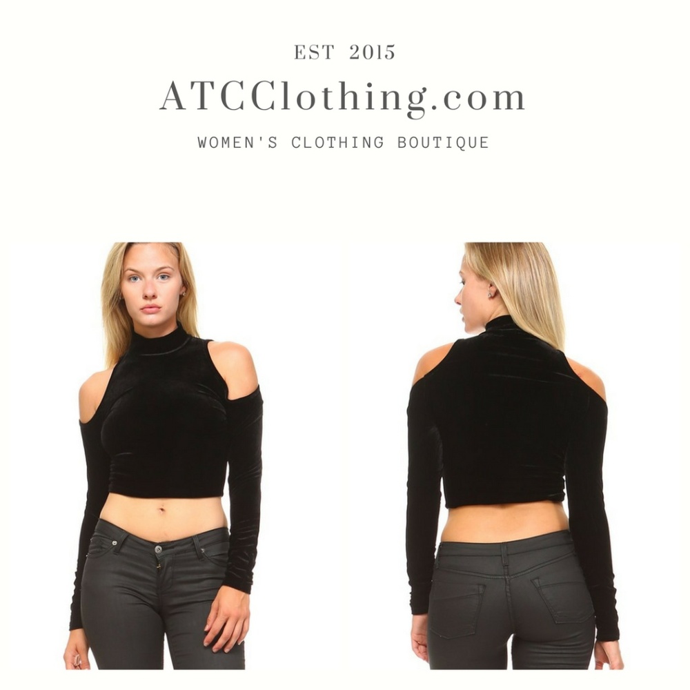 Long Sleeve High Neck Cut Out Crop Top