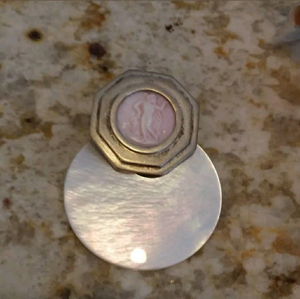 Vintage Stephen Dweck Sterling Silver Cameo Earing