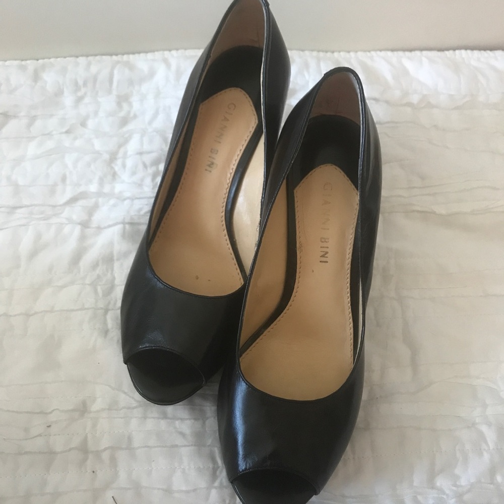 Black wedges/heels