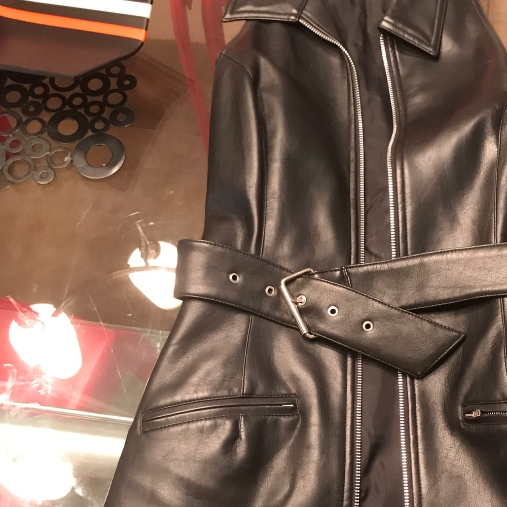 Guess black leather dress