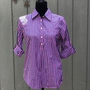 Ralph Lauren Top, Pink/Navy, Size Medium