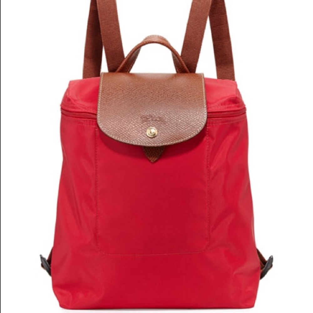 Longchamp Le Pliage Nylon Backpack (Red Garance)