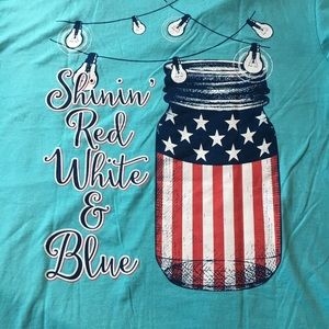 3/$25 Super Cute Patriotic V-Neck Tee