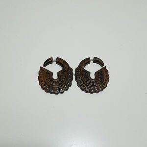 Beautiful Polynesian Tribal Wooden Earrings