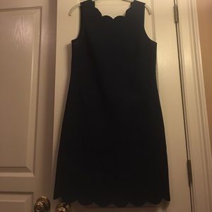 J. Crew Navy Scallop Trim Dress