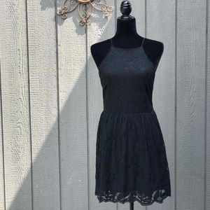 Monteau Los Angeles Racerback Black Dress, Medium