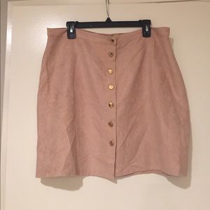 Pink Suede Skirt from London!