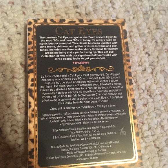 Too faced ๐ฑ cat eyes eye shadow palette NWTs! - Picture 7 of 8