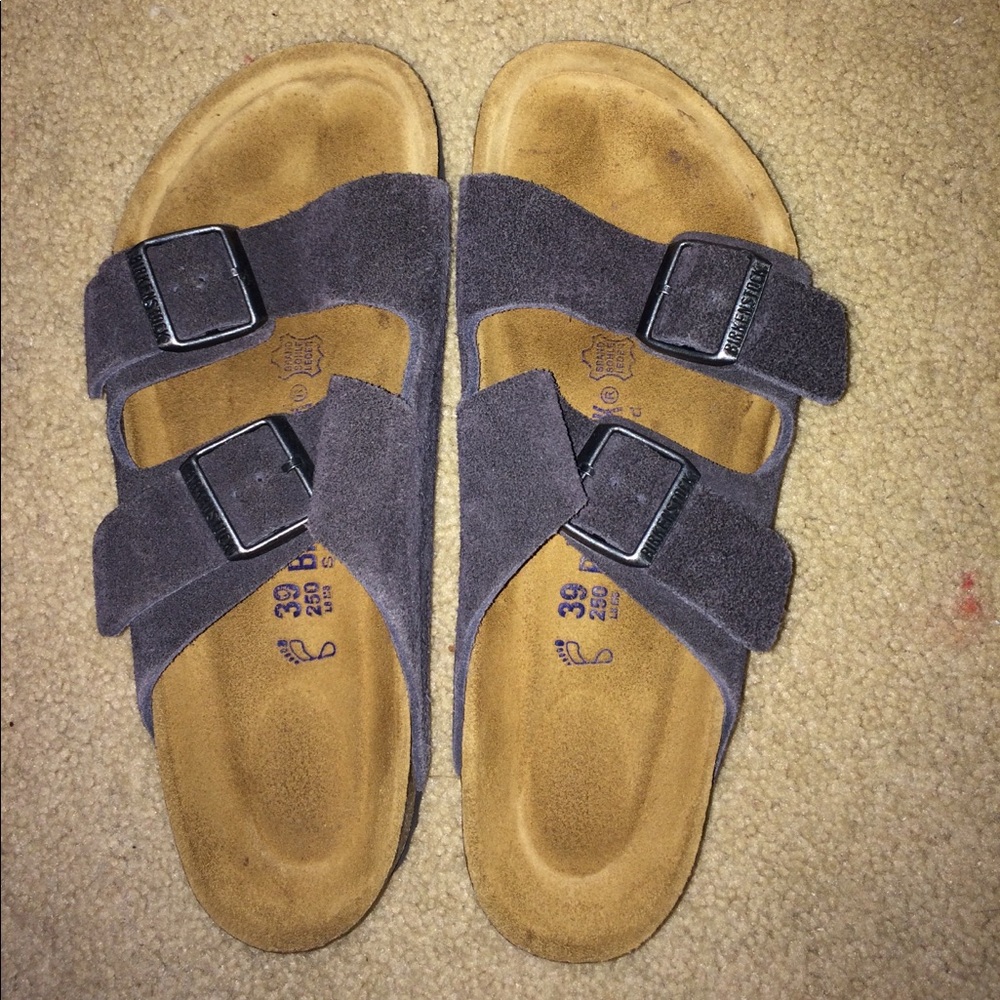 Black/Brown Birkenstock Sandals (2 Strap)