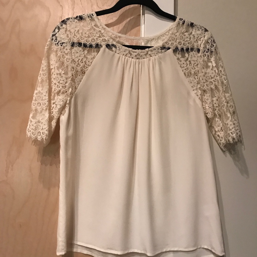 Broadway and Broome Beige Blouse